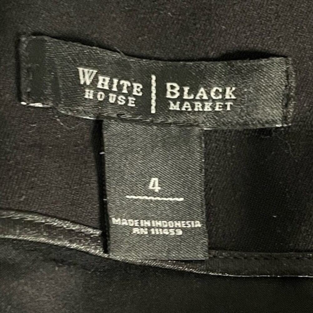 White House Black Market Midi Pencil Skirt Black Size 4 - Picture 5 of 8